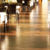 empty restaurant with clear walkways to prevent slips, trips, and falls