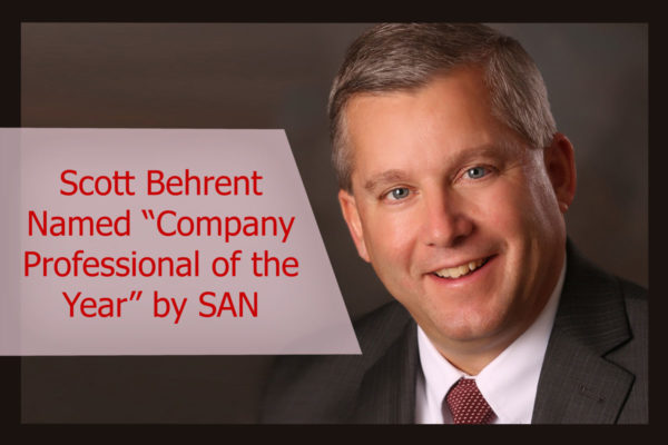 Scott Behrent, Regional Vice President of New England Regional Office, Named “Company Professional of the Year” by SAN
