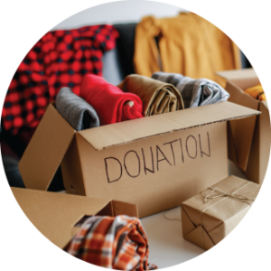 box of donations