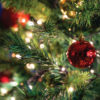 Christmas tree with ornaments and lights