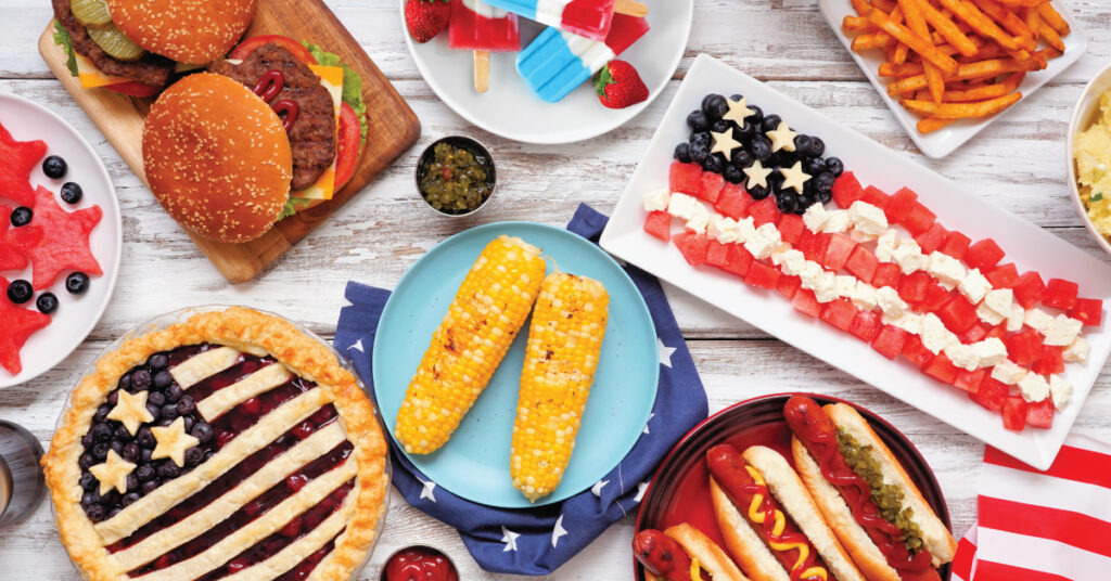 Fourth of July food spread
