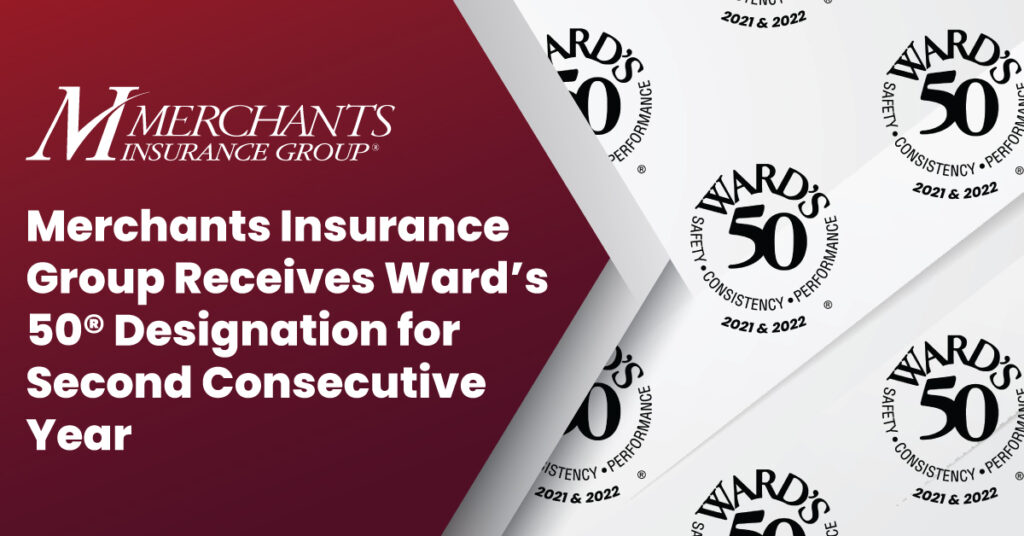 Merchants Insurance Group receives Ward's 50® designation with Ward's 50® logo