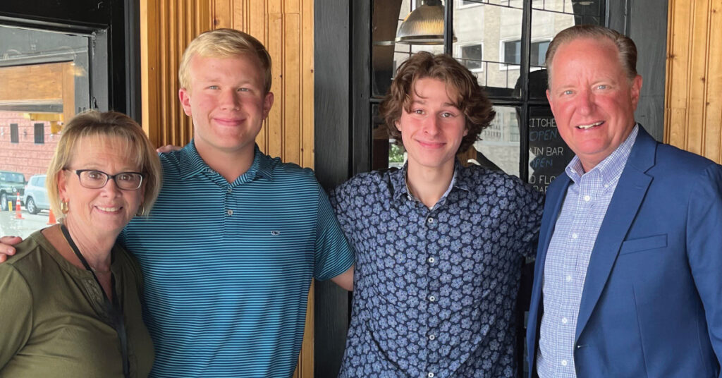 Merchants Insurance Group executives and interns have lunch together in downtown Buffalo, NY