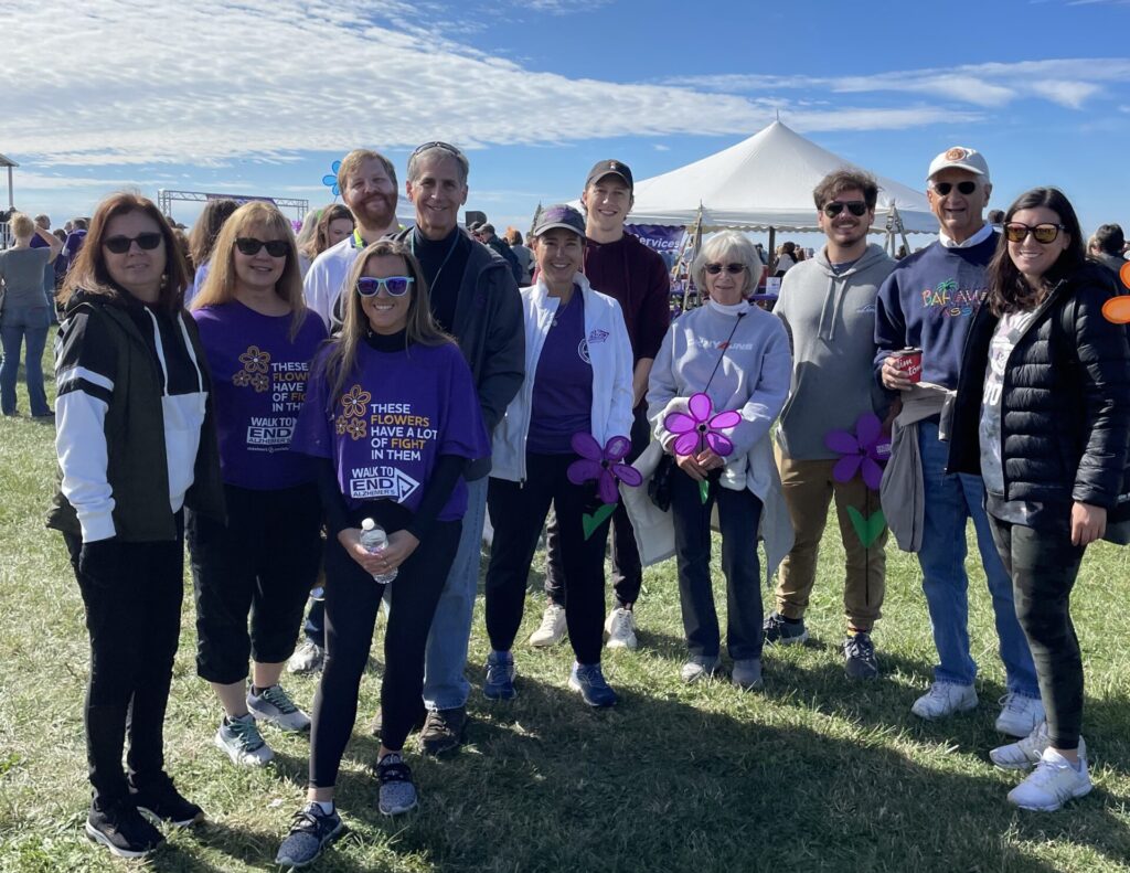 merchants insurance group; philanthropy; sponsor; walk to end alzheimer's; buffalo new york; joann pinelli; dawn malek; erica dalton; matthew leslie; michael alessandra