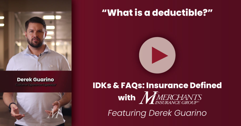 Derek Guarino and text reads "What is a deductible?"