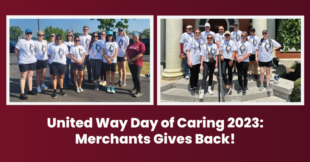 text reads" United Way Day of Caring 2023: Merchants Gives Back!"