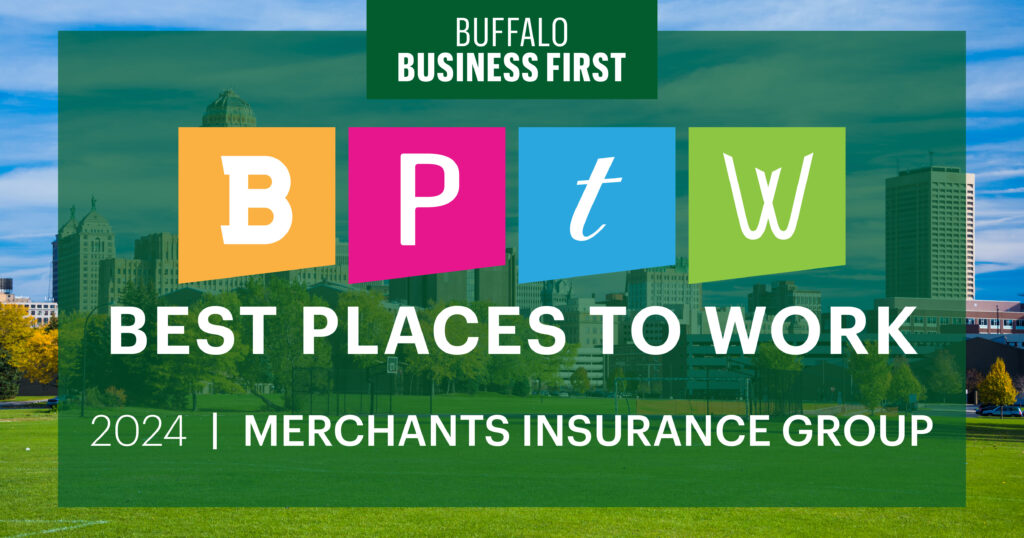 Merchants Insurance Group earns Best Places to Work in 2024, graphic announcing this award