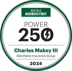 Power 250 Charles Makey badge from Buffalo Business First