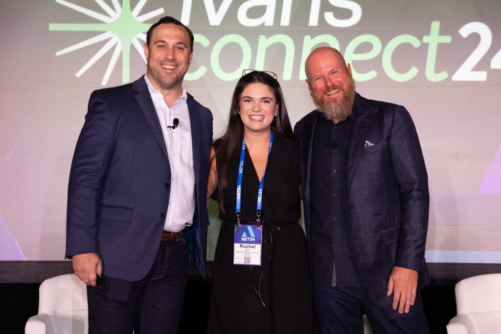 Rachel Reid accepts Ivans Spark award 2024