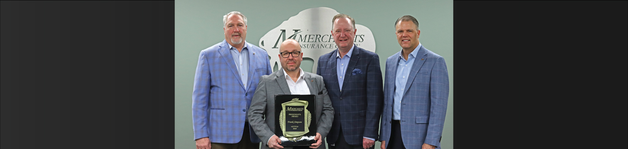 Frank Simpson, Senior Territory Manager, WSBC, Receives Merchants Insurance Group’s 2024 President’s Award