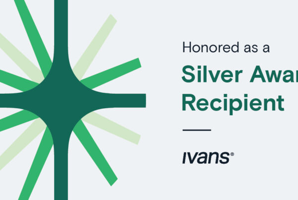 Text reads "Honored as a Silver Award Recipient" with Ivans logo