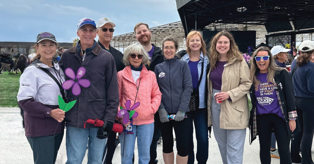 Group photo of Team Merchants at the 2025 Walk to End Alzheimer's in Buffalo, NY