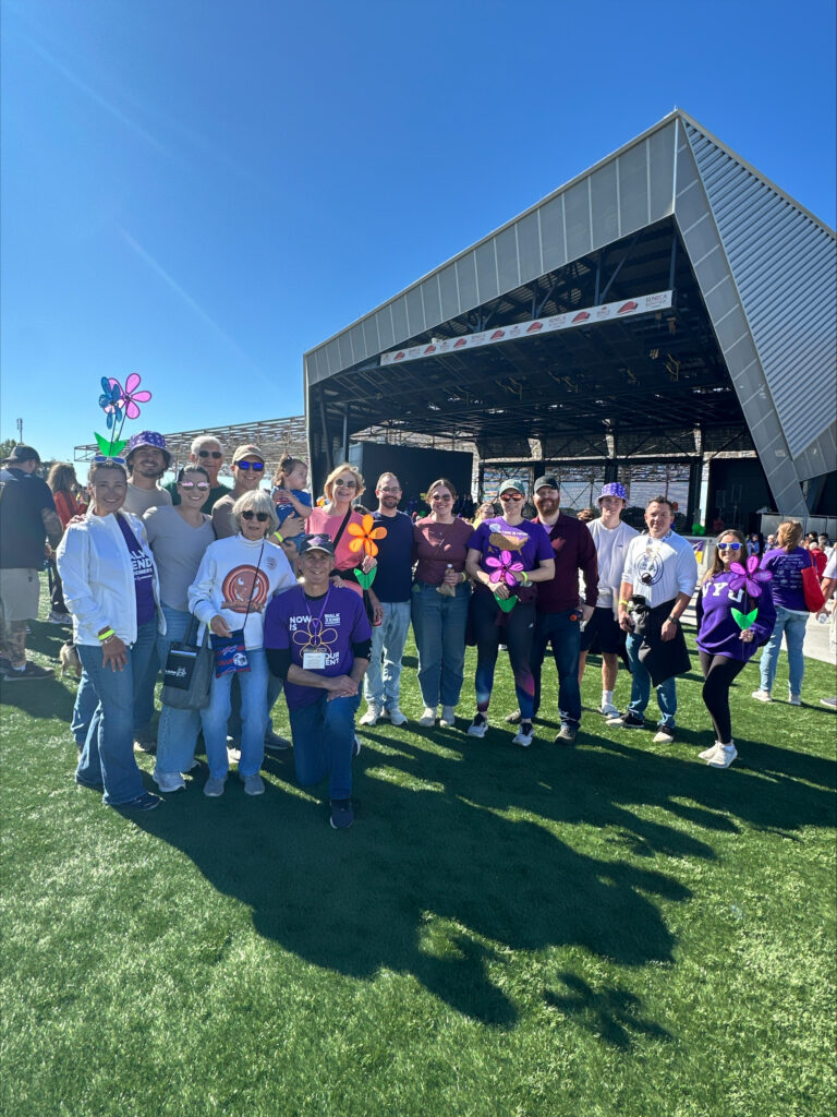 Group photo of Team Merchants at the 2026 Walk to End Alzheimer's in Buffalo